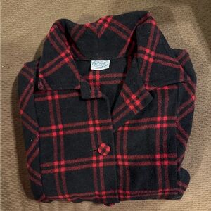 Plaid Black and Red Women's Jacket
